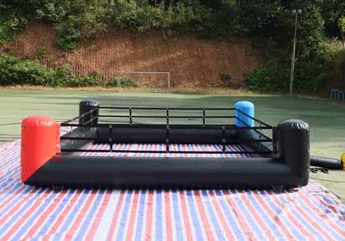 Vinfgoes Inflatable Game Interactive Inflatable Boxing Ring Sport Court Inflatable Wrestling Ring Games Joust Games Field for Kids and Adults (Blue+red, 16.5x16.5x3.7FT)