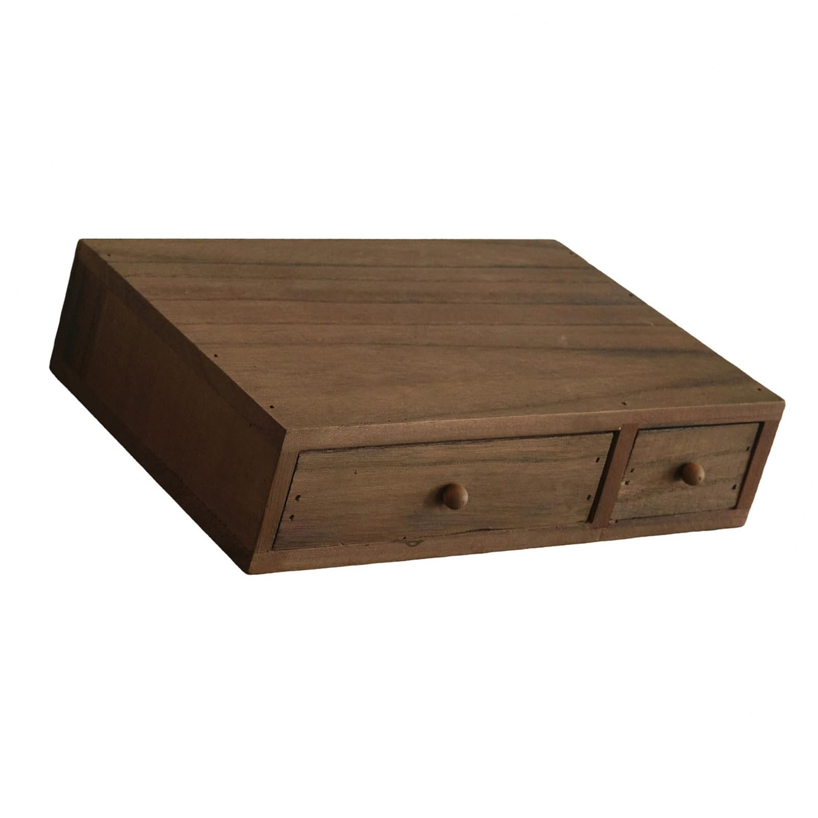 ZEPFJHE Wooden Desktop Organiser with Multiple Compartments for Offices Home Decoration Storage Box for Stationery Cosmetics Wooden Desktop Planner