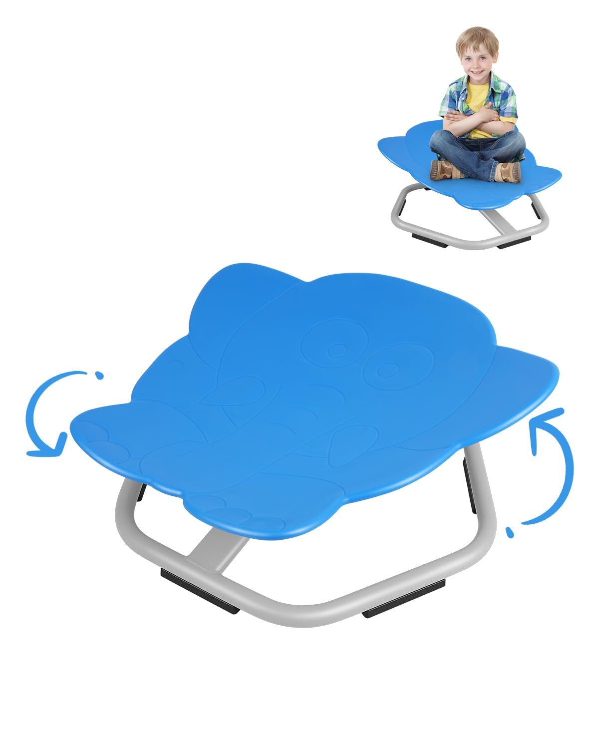 Swivel Chair for Kids, Autism Kids Swivel Chair Sensory, Sit and Spin Spinning Chair, Carousel Spin Sensory Chair, Load Bearing 220 Pounds Elephant Spinning Chair for Training Kids Coordination