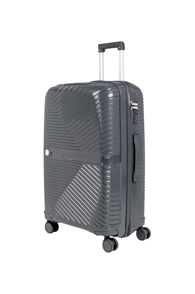 Image of Mine R-Captown Polyester Soft Case Travel Trolley Bag(Set of 3) - 2 Wheels, Size (35x17x51CM), Color - Black, Suitcase for Business Trips, Vacations, Easy to Pulling & Pushing