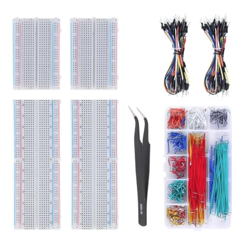 Breadboard Kit with Wires, Tweezers & Storage Box