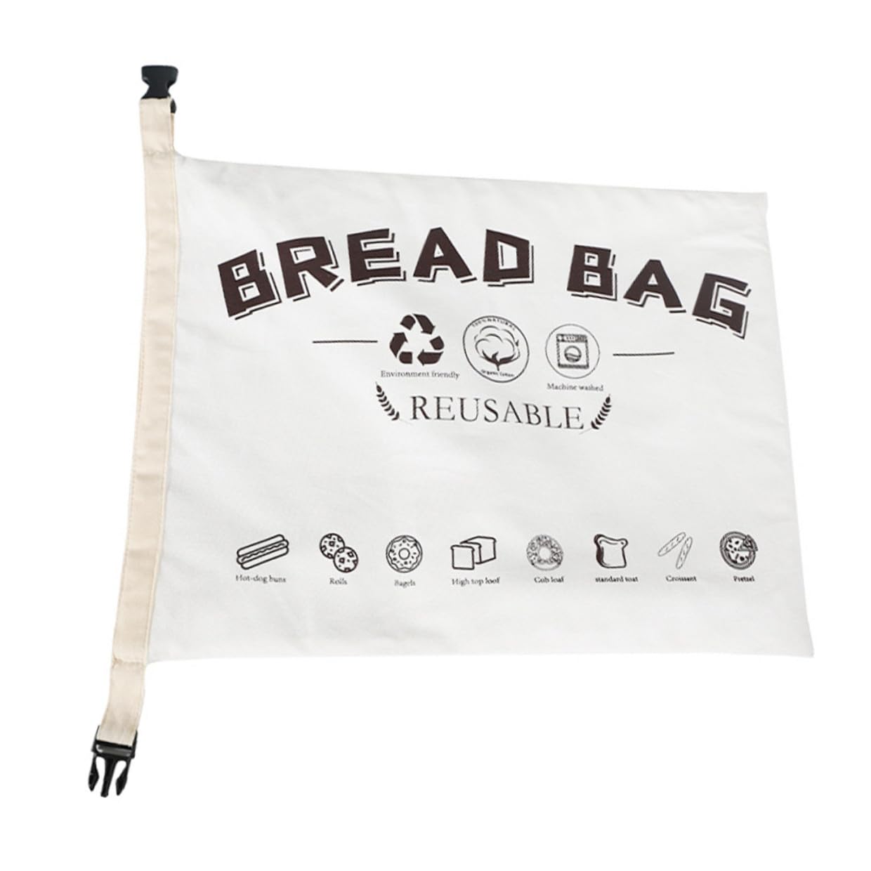Bolsa de pan grande de algodón para la compra diaria y despensa organizada
