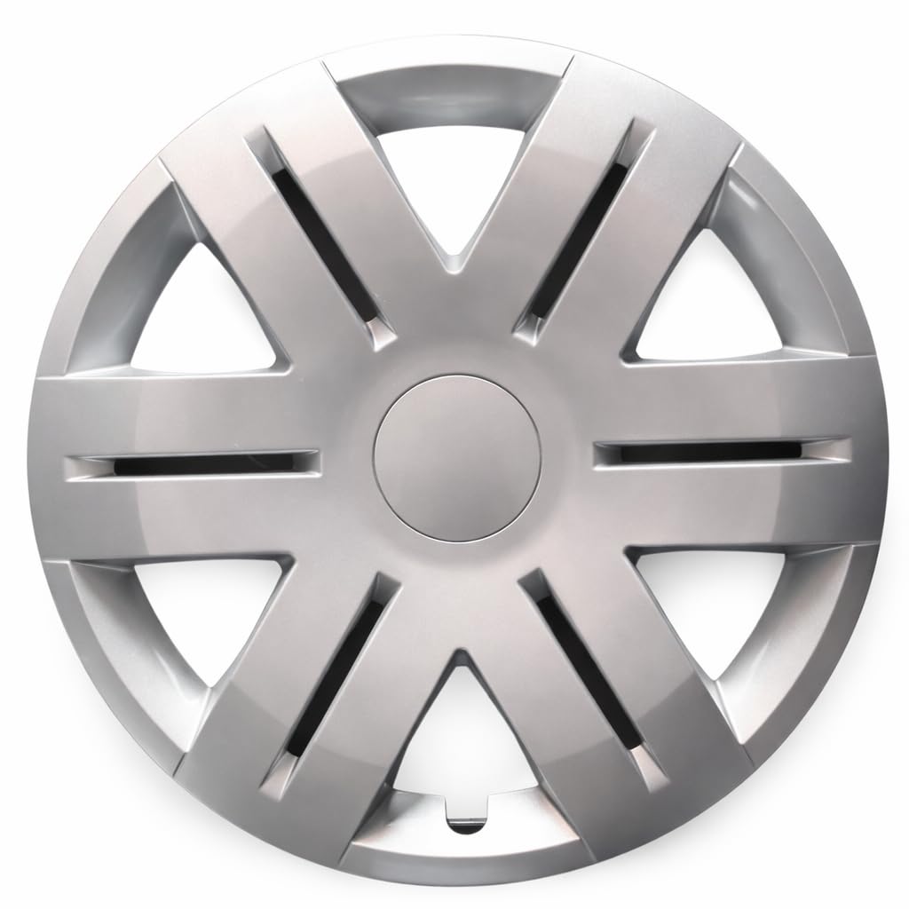 Set Copricerchi 16 Pollici per Trafic Master Vivaro Movano - Set 4 Coppe Ruota in ABS Silver - Copriruota Resistenti con Fissaggio ad Anello Metallico