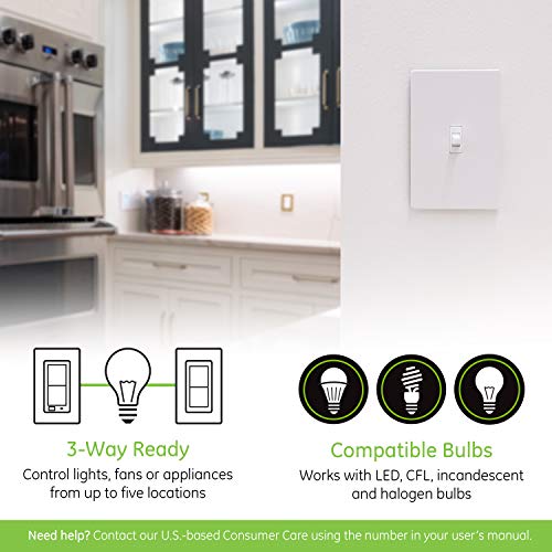 Enbrighten Z-Wave Light Dimmer With Quickfit & Simplewire, 3-Way Ready, Works With Alexa, Google Assistant, Zwave Hub & Neutral Wire Required, Toggle, Smart Switch, Smart Home Devices, 2 Pack, 47897 #TOP3
