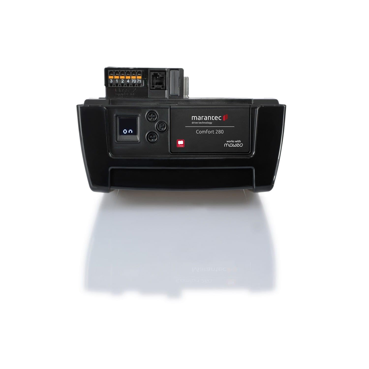Marantec Comfort 280 - Accionamiento para puerta de garaje (incluye 1 transmisor, accionamiento eléctrico para puertas de garaje, puertas seccionales y batientes), color negro
