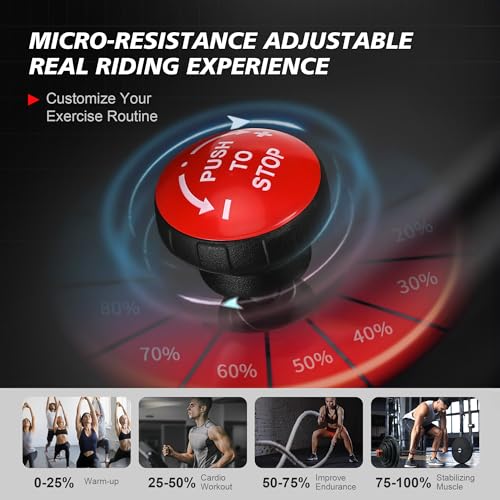 Image of Exercise Bike, Indoor Bike /Brake Pad Stationary Bike, for Family, Indoor Bike with Silent Belt Drive, Heavy Duty Flywheel, Comfortable Saddle And Upgraded LCD Display