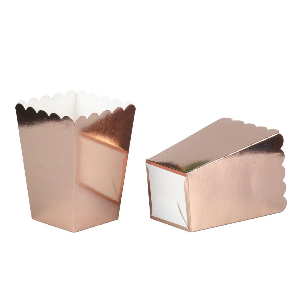 Lot De 36 Boîtes à Popcorn Violettes En Carton Pour Fêtes - Taille Fond 5,6x5,6 Cm Ouverture 7,6x7,6 Cm Hauteur 11,7 Cm