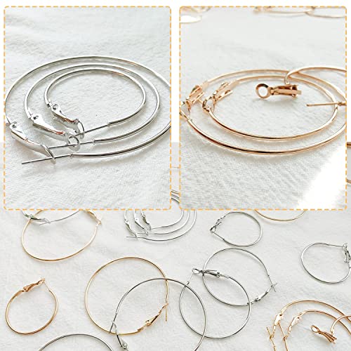 60Pcs Beading Hoop Earrings Finding,Funcyboo Round Earring Hoop Open Earring Beading Hoop For Jewelry Making Diy Crafts 30Mm 40Mm 50Mm #TOP4
