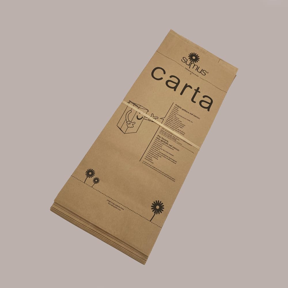 Lucgel Sacchi Carta SUMUS per Raccolta Differenziata Carta 35 Lt - 100 Pezzi -