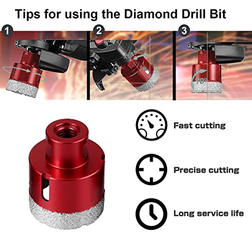 SagaSave 12mm M14 Diamond Coating Drill Bits Hole Saw,Long Life Hole Cutter Opener for Glass Ceramic Tile Marble Ceramics Bottles Etc 1PCS - Image 3