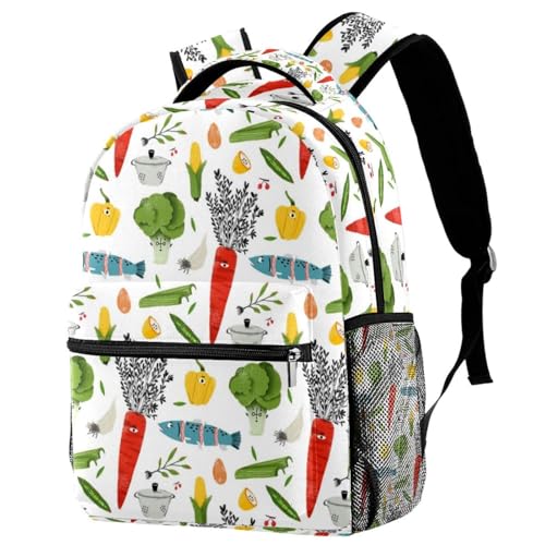 Sac à dos d'école multicolore 29.4x20x40cm pour adolescents et voyage décontracté