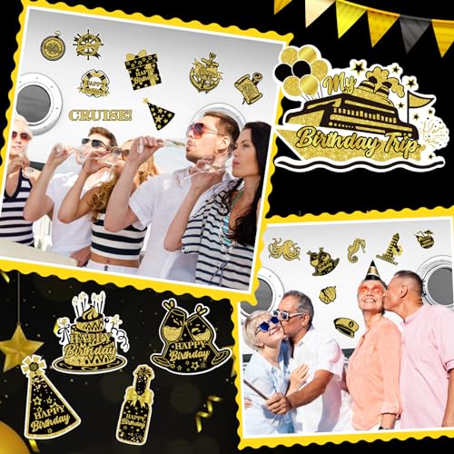 Imanes decorativos de cumpleaños con barco de crucero miniatura 6