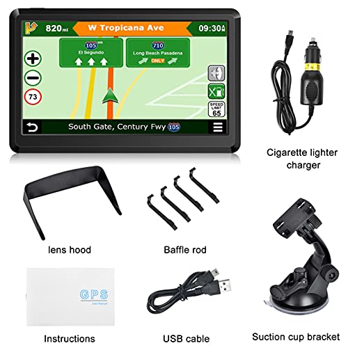 Image of GPS Navigator for Car, 7-Inch Touch Screen, Lifetime North America Maps, Speed Camera Alerts, Active Lane Assistant
