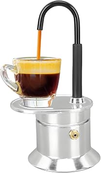 Coffee Machine Aluminum Tube Food-Grade Compact Pot | Coffee Making Machine for Adult Beginner Camping Backpacking Travel Picnic Backyard Garden Home Kitchen