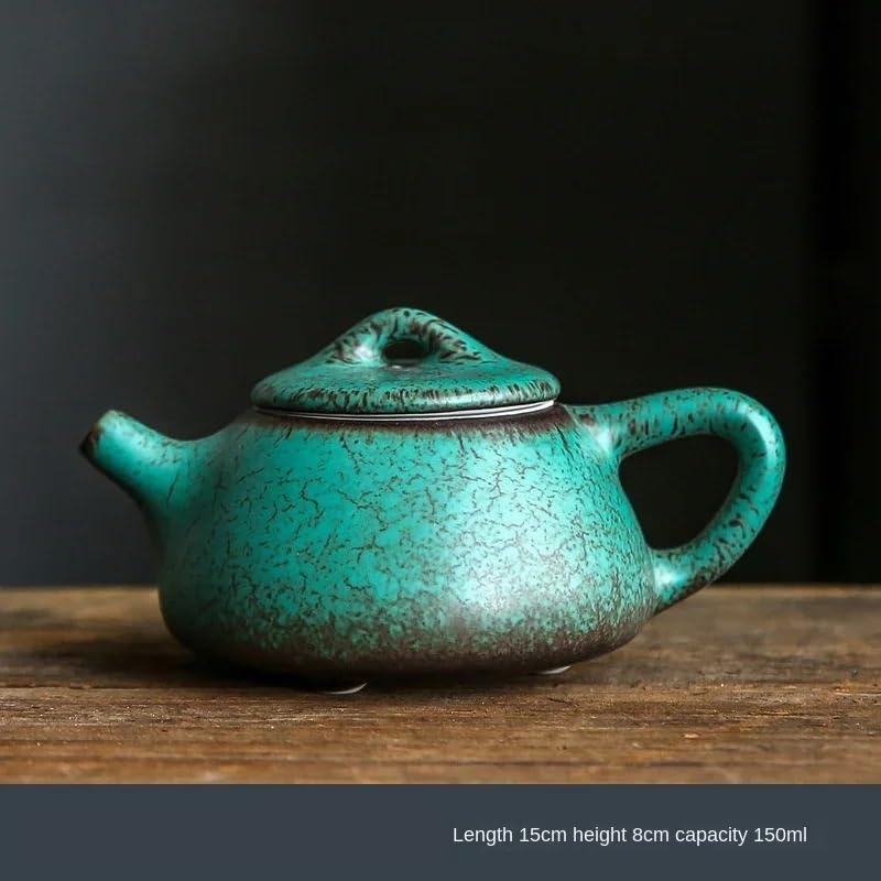 Tetera de cerámica, estilo japonés, de porcelana, diseño elegante para una preparación perfecta, ideal para el hogar y la oficina, capacidad de 600 ml