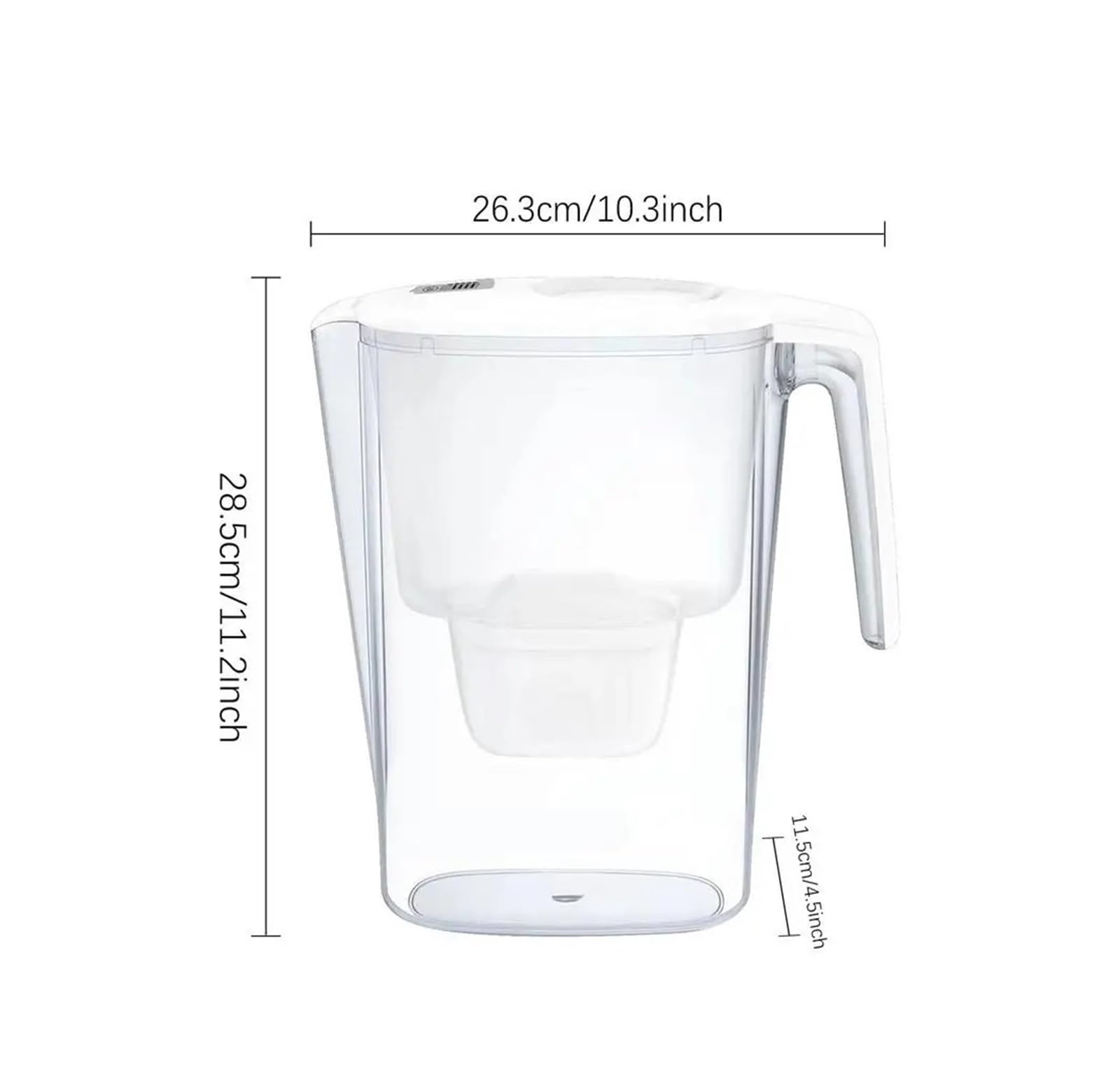 Serbatoio Filtro Acqua Potabile Brocca for Filtro dell'Acqua Dispenser for Filtro for l'acqua Controsoffitto con indicatore di Cambio Filtro Bollitore for Acqua Domestico a riempimento rapido