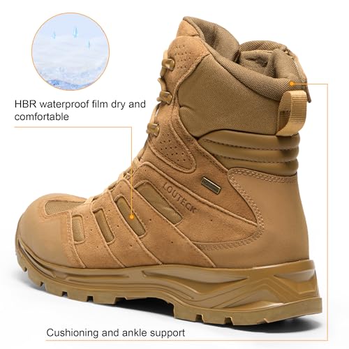 Men's Military & Tactical Boots – Waterproof & Comfortable Boots for Men, Perfect for Work, EMS, Hiking, and Combat4