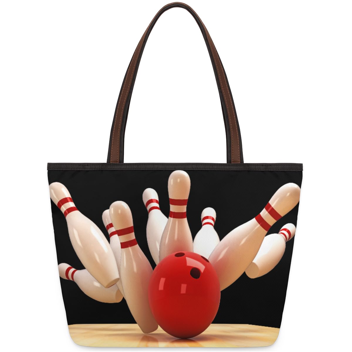Sac De Bowling 1 Boule + Chaussures – Oxford Résistant, Compartiment Mousse, Bandoulière Réglable, Poignée Rembourrée – Jusqu'à Taille 10 Homme