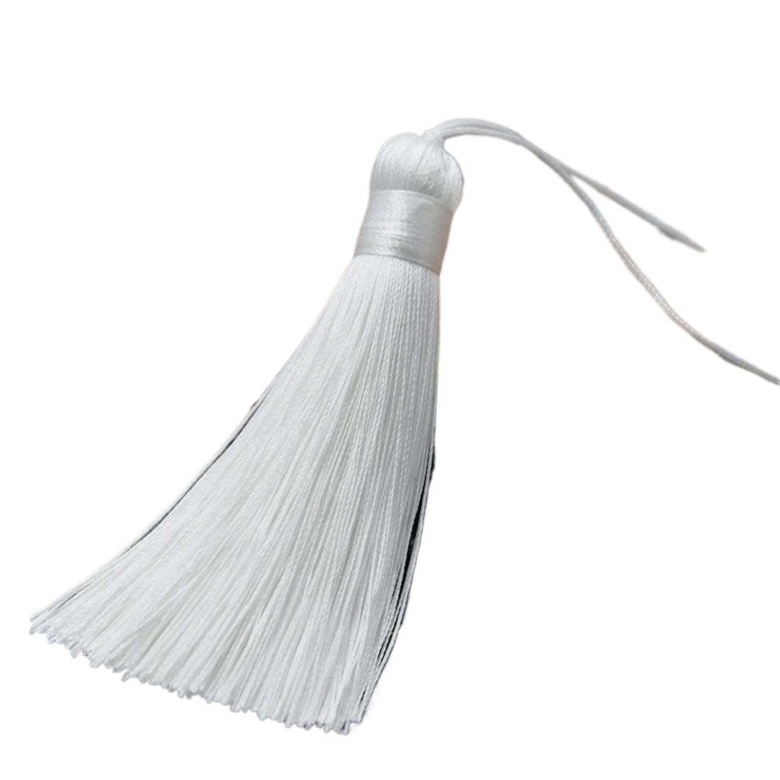 Handmade Silky Tassels 8cm with Loop for Jewelry Keychain DIY