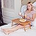 Artmeer Breakfast Tray Folding Legs with Handles Kids Bed Tray Table for Sofa Eating,Drawing,Platters Bamboo Serving Lap Desk Snack Tray (Bamboo)