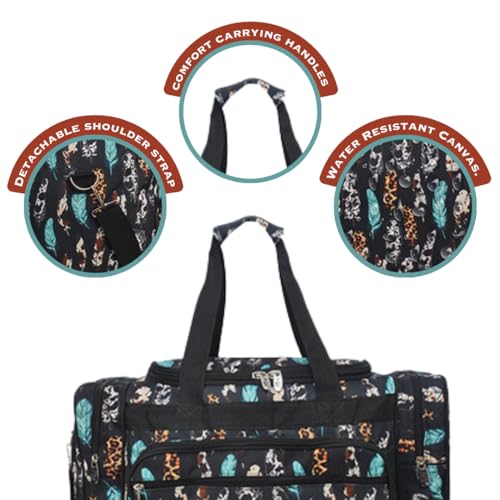 NGIL Canvas 20" inch Duffle Bag (Cowboy Silhouette-Navy)4