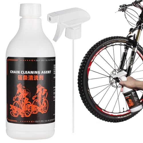 バイクチェーンクリーナー | 500ml 即効性と効果的な自転車チェーン洗浄剤 |マウンテンバイク、自転車、BMX バイク用バイクドライブトレイン脱脂スプレー自転車チェーンクリーナー 自転車脱脂剤スプレー 自転車チェーンクリーナー 自転車用チェーンクリーナ