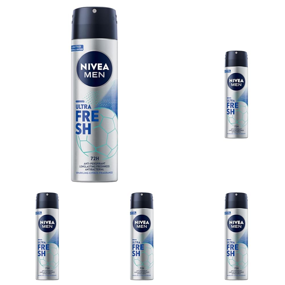 Nivea Men Deo Aerosol Zitrus 150ml 72-Stunden-Schutz (Packung mit 5)
