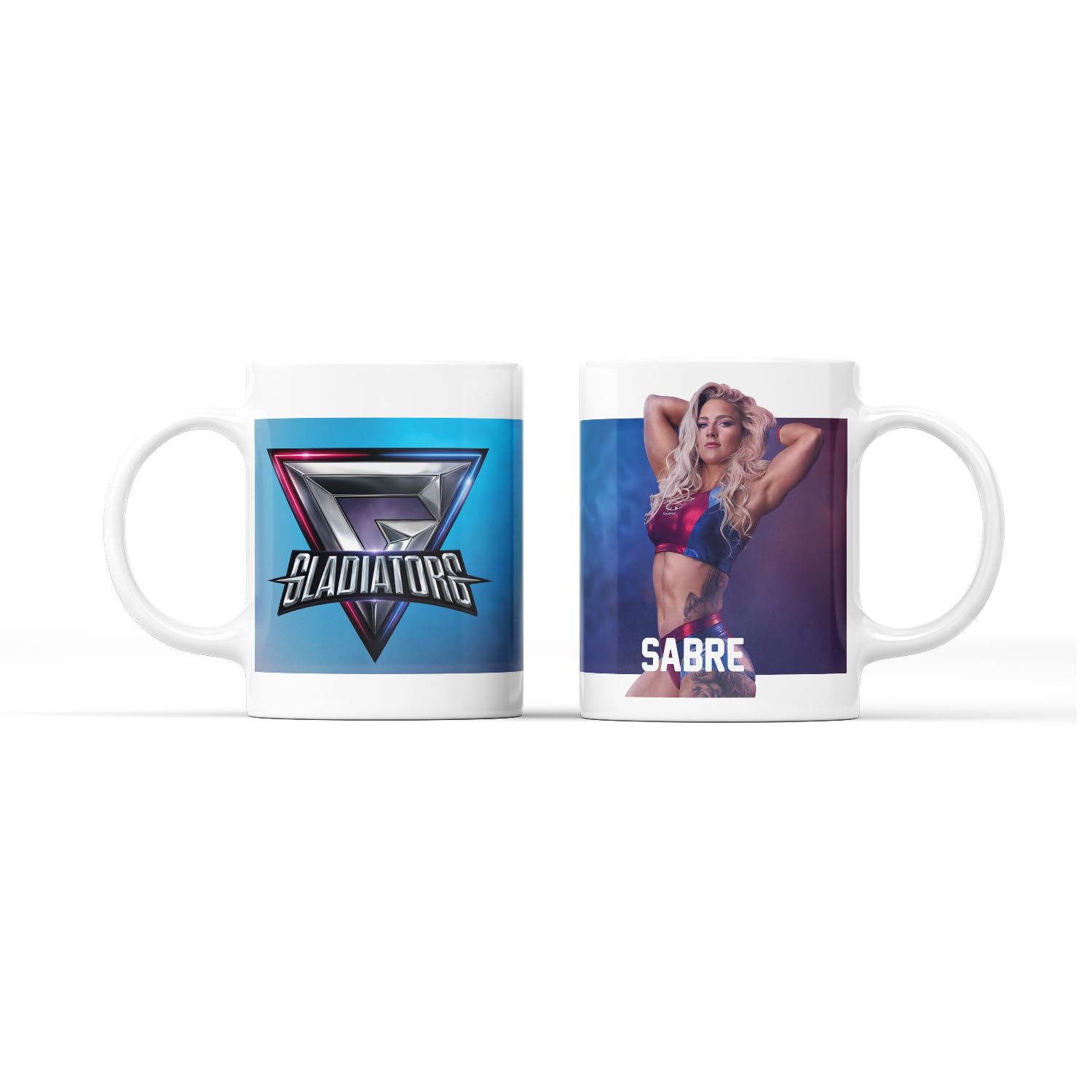 SMARTYPANTS Gladiators are You Ready Tea Cup Coffee Mug - Athena Comet Diamond Dynamite Electro Fire Fury Sabre TV Show Gift Present (Sabre)