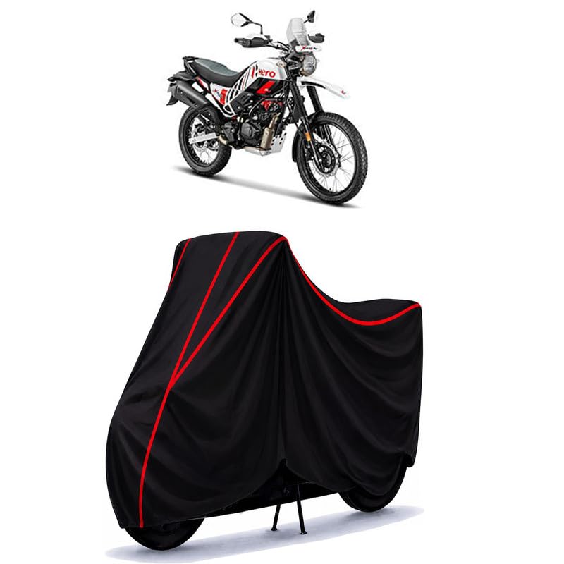 Image of Hero XPulse Water Resistant Bike Cover for All Motorcycles & Rain | Heavy Duty Taffeta Fabric | UV Protection, Dustproof, Scratchproof | All Weather Two Wheeler Body Cover with Elastic Bottom