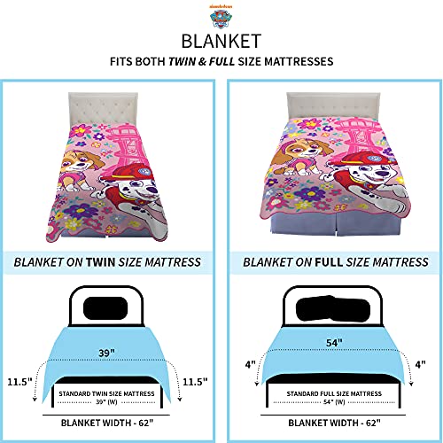 Paw Patrol Girls Kids Bedding Super Soft Plush Micro Raschel Blanket, 62 In X 90 In, (Official) Nickelodeon Product By Franco #TOP3
