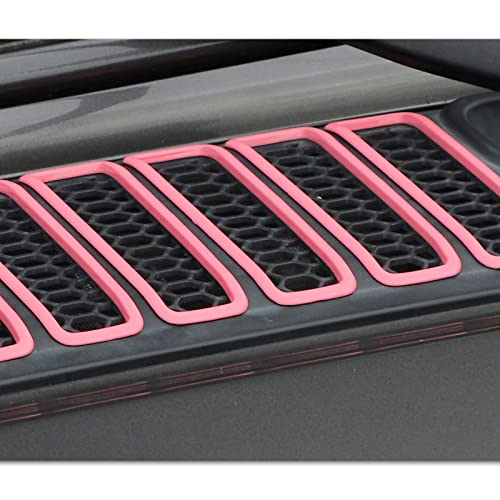 Image of Hood Vent Cover Cowl Panel Vent Cover Trim Fit for 2018-2026 Jeep Wrangler JL JLU & Gladiator JT Exterior Accessories (Pink)