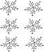 12 x Schneeflocken-Aufkleber, Verzierungen, glitzernde Harz-Strasssteine, selbstklebende Aufkleber für Bastelarbeiten, Weihnachtskarten
