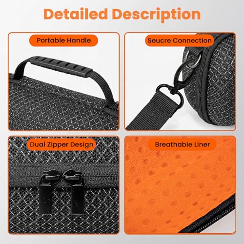 Image of ZORBES Sound Transmission Carrying Case for JBL Charge 6 Speaker, Durable Travel Bag with Shock-Resistant EVA Hard Shell, Water-Resistant Dual Zipper Closure, Soft Interior Lining, and Secure