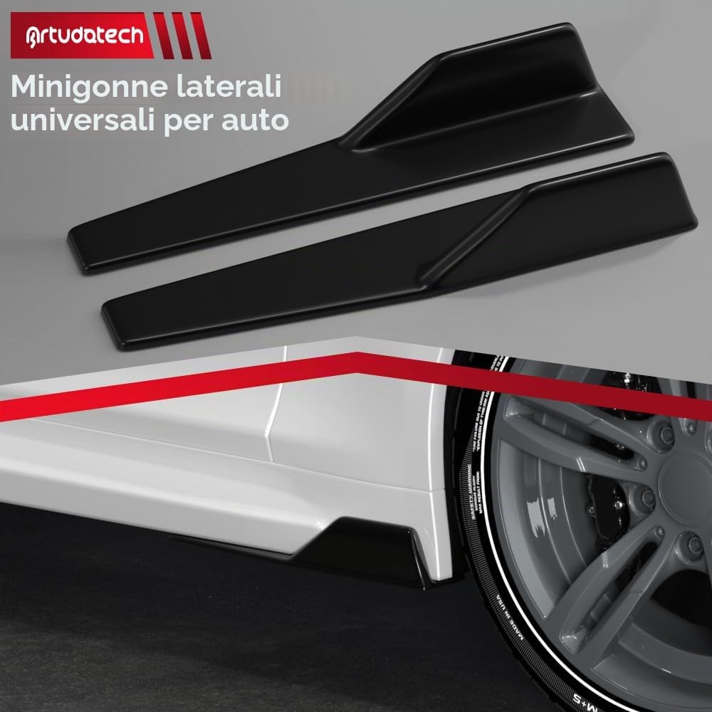 Banda laterale universale per auto, spoiler, labbro in ABS, rocker splitter Winglet Wings diffusore auto spoiler