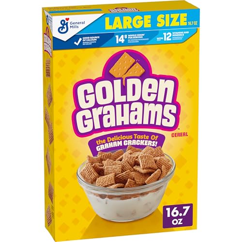 Image of Golden Grahams Breakfast Cereal, Graham Cracker Taste, Made with Whole Grain, Large Size, 16.7 oz