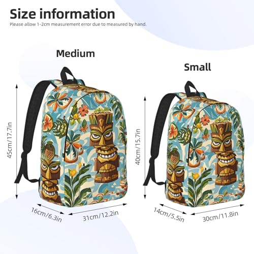 Laptop Backpack Lightweight Bookbag for Women Men Vintage Aloha Tiki Pattern Daypack for Work Hiking Travel2