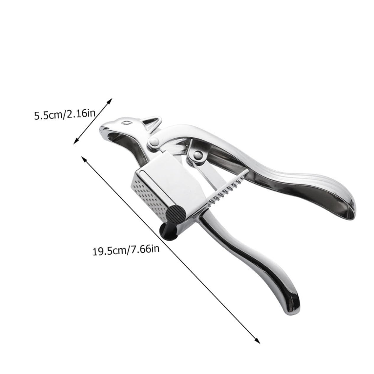 HAKIDZEL 1Pc Squirrel Style Garlic Press Stainless Steel Manual Garlic Mincer with Ergonomic Handle for Easy Crushing Comfortable Use Kitchen Tool for