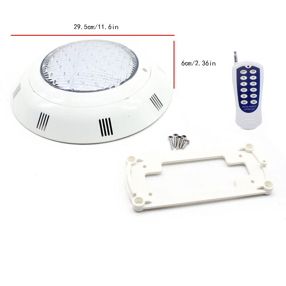 Projeteur LED RVB piscine Encastrable - Éclairage Télécommande Sans Fil - Lampe Décorative Aquarium Piscine (45 W)