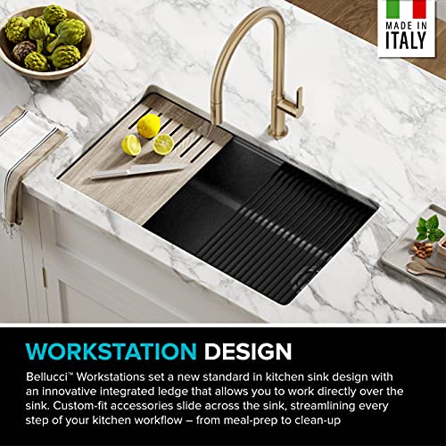 Kraus-KGUW2-33MB-100-100-Bellucci-Workstation-32-in-Undermount-Granite-Composite-Single-Bowl-Kitchen-Sink-in-Metallic-Black-with-WasteGuard-1-HP-Continuous-Feed-Garbage-Disposal-and-Accessories Kraus KGUW2 33MB 100 100 Bellucci Workstation 32 in Undermount Granite Composite Single Bowl Kitchen Sink in Metallic Black with WasteGuard 1 HP Continuous Feed Garbage Disposal and Accessories