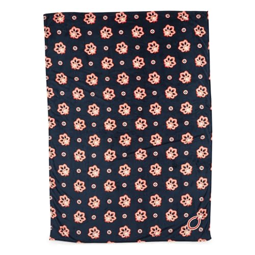 Vera Bradley Women's Fleece NFL Oversized Throw Blanket (Multiple Teams Available), Chicagobearsonnavy/Orangebandana, One Size - image 2
