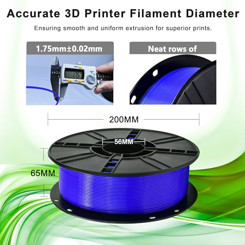 Image of iBOSS PLA Plus (PLA+) 3D Printer Filament 1.75mm,1kg Spool (2.2lbs) Toughness Enhanced 3D Printing Filament,Dimensional Accuracy + /- 0.02mm,1.75mm PLA Plus Filament,Fit Most FDM Printer(Dark Blue)