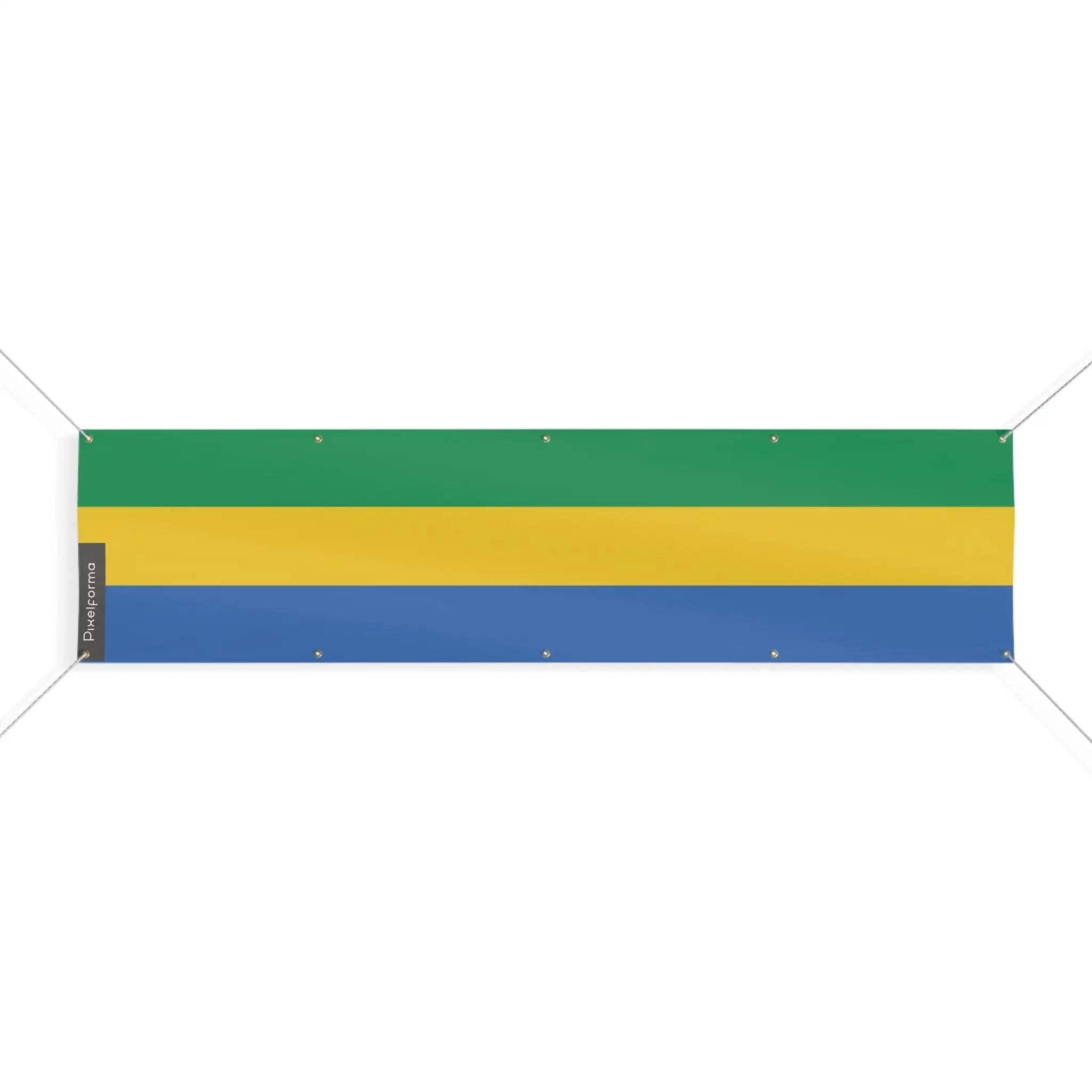 Drapeau du Gabon 60x240cm solide avec 10 oeillets anti-déchirure - 4