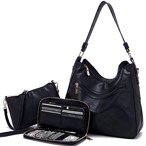 Image of Women Large Crossbody Bags Ladies Satchel Shoulder Handbags Purse and Wallet Set for Women Totes Hobo Purses