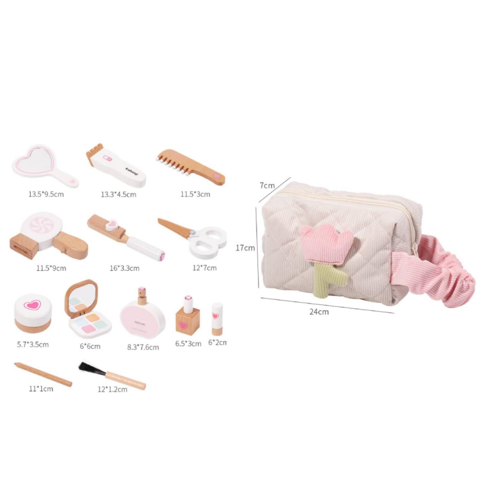 Trucchi Finti per Bambini Colorato , 25 8 17cm , 丹麦皇家化妆包 | Da Gioco, Set Bellezza Giocattolo, per Cameretta, Scuola Dell'infanzia, Bambine