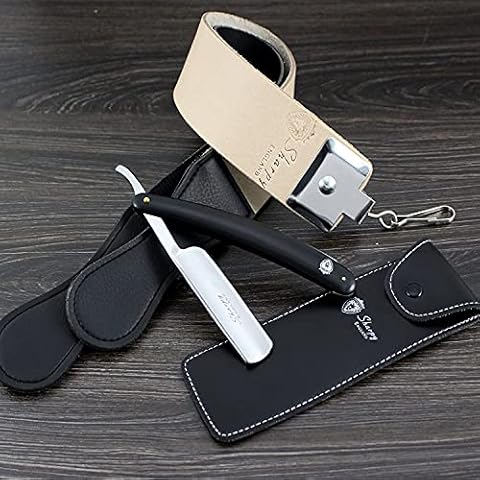Sharpy Cut Throat Razor Kit with Leather Strop Cover