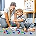 CERBONNY 48Pcs Tetra Tower Stacking Blocks Game, Board Games for Families, Parties, Travel and Team Building, Suitable for 1-4 Players Kids & Adults Toys