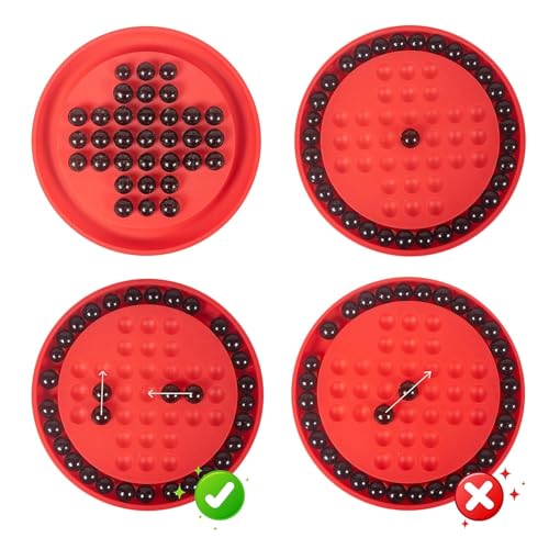Image of Brainvita Nano Board Game with 33 Pearl Finish Marbles Mind Challenging Marble Solitaire Single Player Game Suitable for Ages 5 Years and up