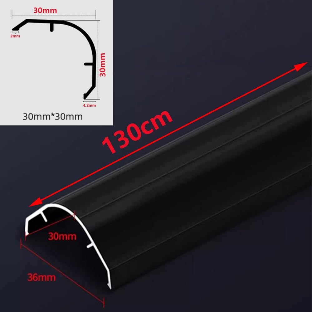 Aluminiowa listwa ochronna na krawędź ścienna, 130 cm, antykolizyjne osłony narożne do drzwi, okien i mebli, zaokrąglone wykończenie dla większego bezpieczeństwa, 2 opakowania