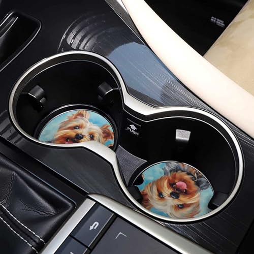 Set de 4 Posavasos para Auto - Yorkshire Terrier miniatura 7