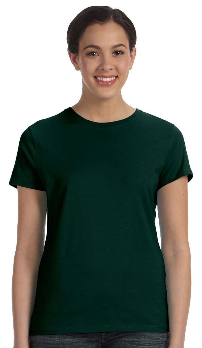HanesWomen's Ribbed Collar Comfort T-Shirt